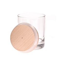 Szklanka z drewnianą pokrywką 250 ml